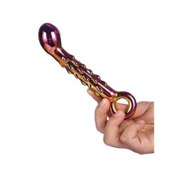 Geribbelde G-Spot dildo Glamour Glas