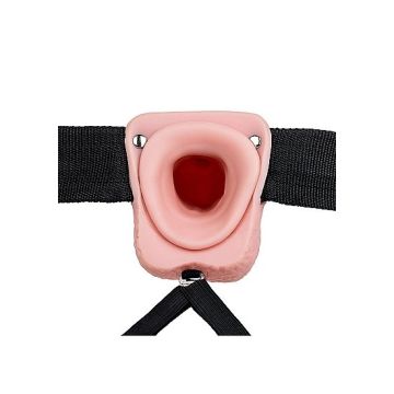 Strap On met Holle Dildo 23 cm - Huidskleur