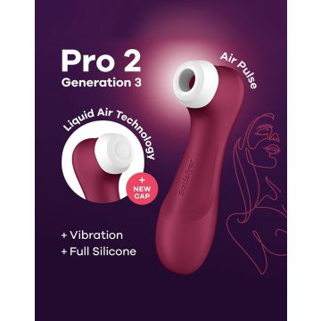 Satisfyer Pro 2 Generation 3 Luchtdruk Vibrator - Rood