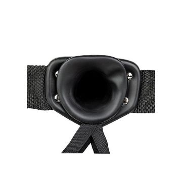 Strap On met Holle Dildo 20.5 cm - Zwart