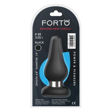 Buttplug F-21 Tear Drop Large - Zwart