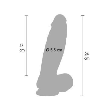Realistische Dildo Inferno - 24 cm