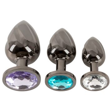 Anos Metalen Buttplug Set - Diverse Kleuren