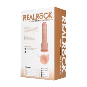 Realistische Vibrator Met Ballen 23 cm - Huidskleur