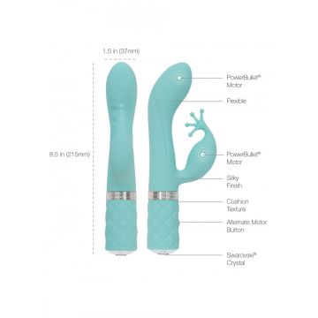 Groene G-spot Vibrator met Clitoris Stimulator - Kinky