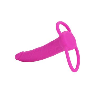 Dildo met cockring Dual Penetrator - Roze