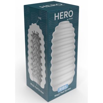 Masturbator ToyJoy Hero Medium Ribbels - Wit