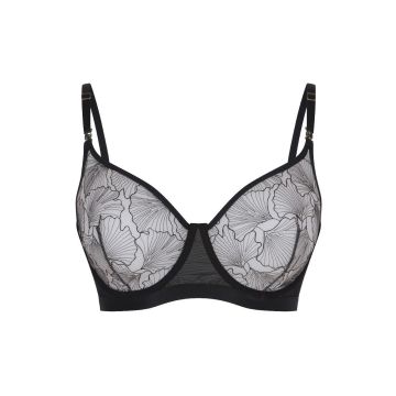 LingaDore Beugel Bh Bloemen - Zwart