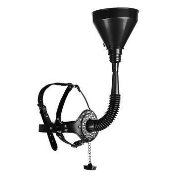 Head Harness with Funnel Open Mouth Gag - XTREME