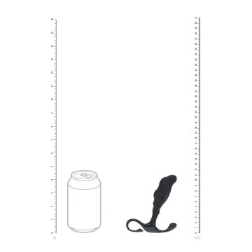 Geribbelde Silicone Prostaat Massager M - Zwart