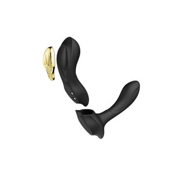 Aya Draagbare Vibrator Met Afstandsbediening - Zwart