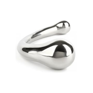 Curvy RVS Dubbele Dildo - Mr Steel