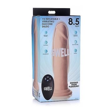 Dildo met Opzwel Functie - Huidskleur
