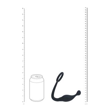 Silicone Cockring met Prostaatstimulator M - Zwart
