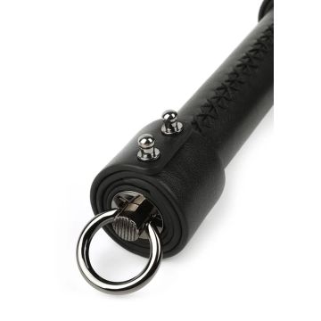 Leren Zweep Zwart - 75 cm