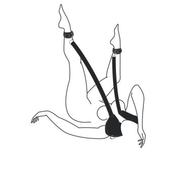 Easytoys Kussen met Enkelboeien en Leg Position Strap - Zwart