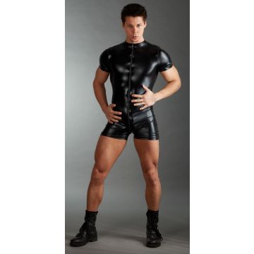 Heren Jumpsuit Kort - Zwart Wetlook 