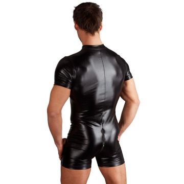 Heren Jumpsuit Kort - Zwart Wetlook 