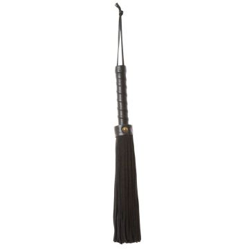 Leren Flogger met Gevlochten Handvat