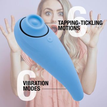 Tapping en Tickling Vibrator - Blauw