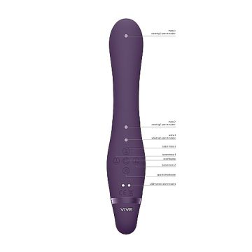 Strapless strap-on Vibrator Suki - Paars