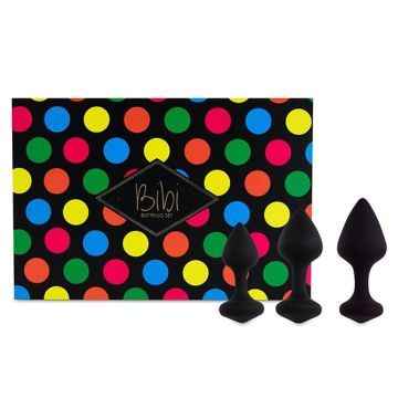 Zwarte Buttplug Set 3 Stuks - Bibi
