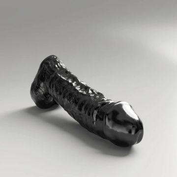 All Black Steroid Dildo The Gym Buddy Zwart - 35 cm