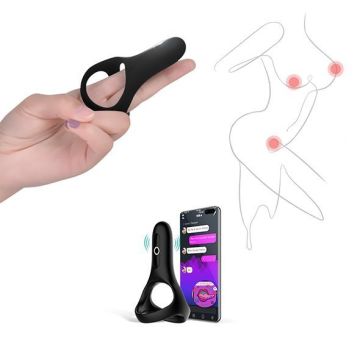 Magic Motion Rise Smart Draagbare Cockring - Zwart