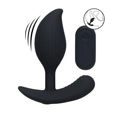Levelz Vibrerende Buttplug met Afstandsbediening - Zwart