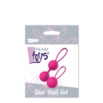 Duo Set Vagina Ballen met Roterende Binnenballen - Roze