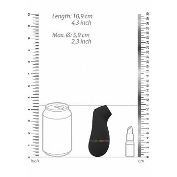 Irresistible Zuigende Vibrator Kissable - Zwart