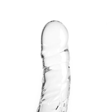 Kiotos Glazen Dildo Clear Penis Round - 19 cm