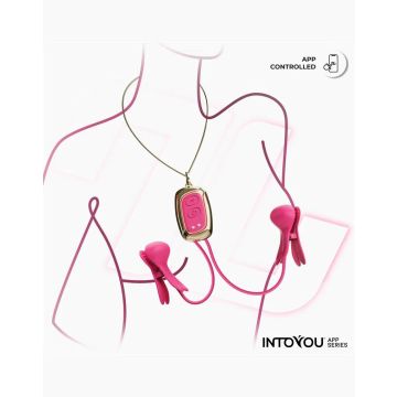 Tickly Tepelklemmen met Ketting - Roze
