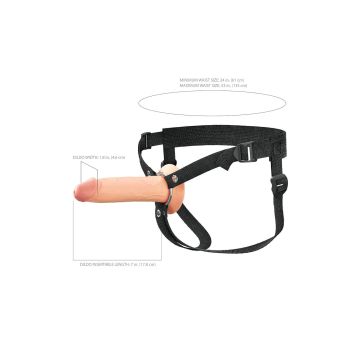 Holle Siliconen Strap-On Dual Density - Lichte Huidskleur