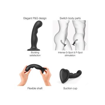 Strap-On-Me Dildo Plug P&G Zwart - Maat XXL