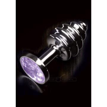 Dolce Picante Geribbelde Buttplug met Siersteen - Paars-geribbelde_buttplug_met_siersteen_-_paars.jpg