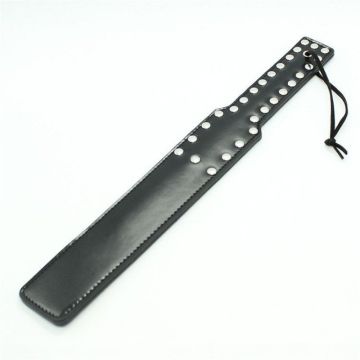 Spank Paddle met Studs - Zwart