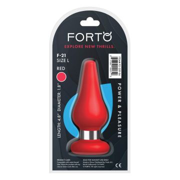 Buttplug F-21 Tear Drop Large - Rood