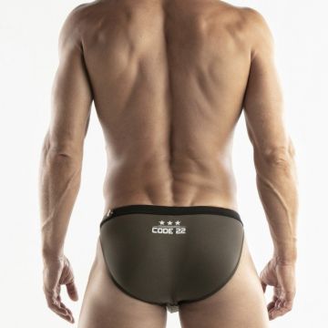 Code 22 Zwembroek Mini Brief - Khaki