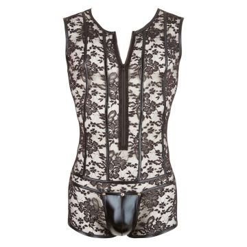 Netstof Body Met Bloemenpatroon