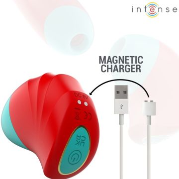 Intense Luchtdruk Clitoris Vibrator Donnie - Rood/Groen