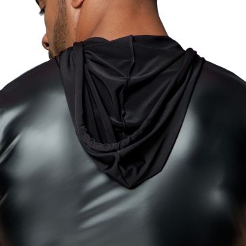 Noir Handmade Korte Mouwloze Hoodie - Zwart