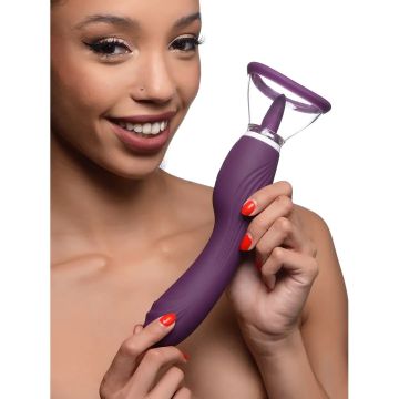 Dubbele vibrator Lik- en zuigstanden Lickgasm - Paars