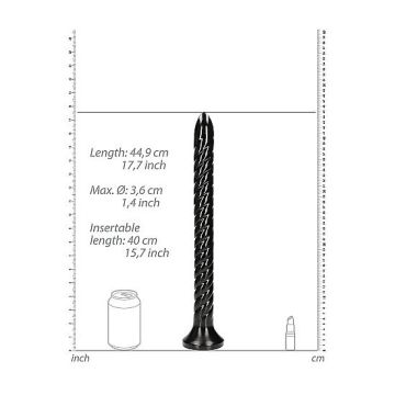 XXL Dildo Swirled Anal Snake - 44 cm