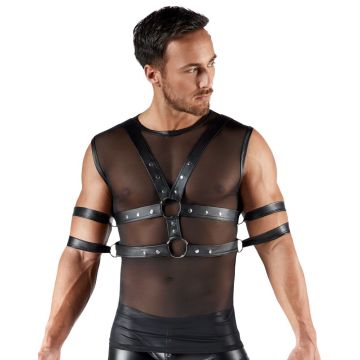 Svenjoyment Harnas Borst Bondage - Zwart