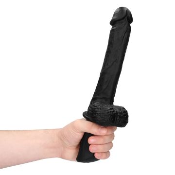 Vibrerende en Stotende Vibrator met Handvat - Zwart