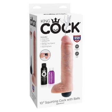 Huidkleurige spuitende dildo 25 cm
