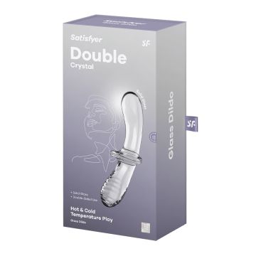 Satisfyer Double Crystal Dildo - Transparant