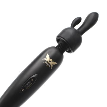 Wand Vibrator Black Edition Met 2 opzetstukjes