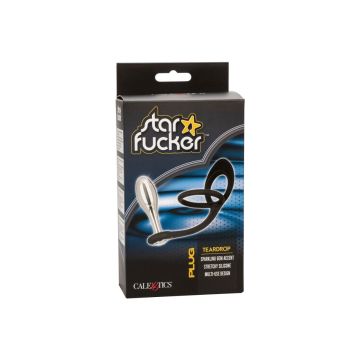 Teardrop Buttplug met Cockring Star Fucker